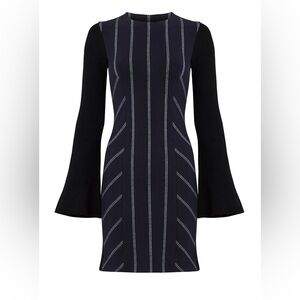 Derek Lam 10 Crosby Ribbed Godet Dress in navy size 2
